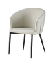MId-Century Indoor Modern Metal Chair with White Vinyl