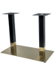 18''X36'' Stainless Steel Table Base in Gold and Black Finish