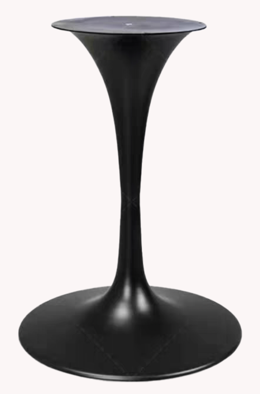 Indoor 20" Round Base Metal Table Base, Finish Black
