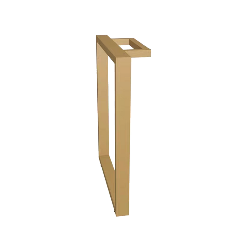 Indoor 5"X 28" Metal Table Base, Finish Black/White/Golden