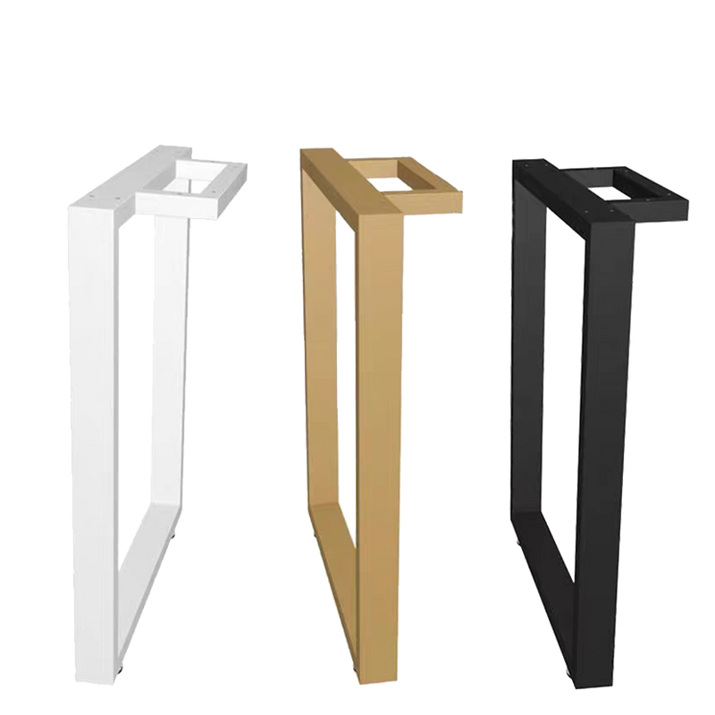 Indoor 5"X 28" Metal Table Base, Finish Black/White/Golden