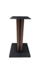 Indoor 18" X 18" Square Steel Table Base W/ Walnut Column
