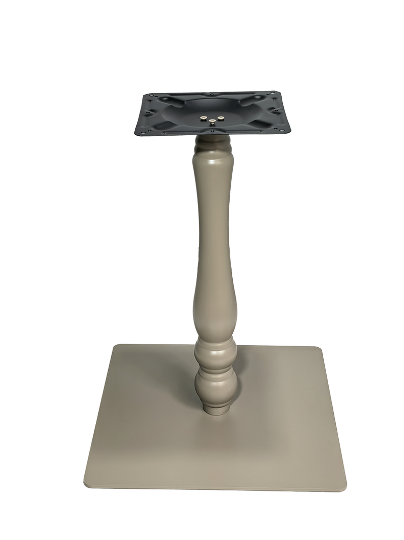 22"X22" Indoor Metal Table Base, Finish Grey