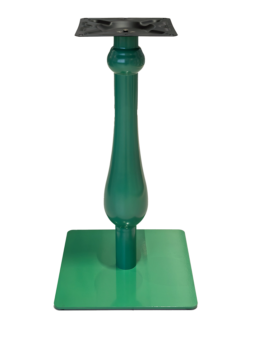 16"X16" Indoor Green Metal Table Base