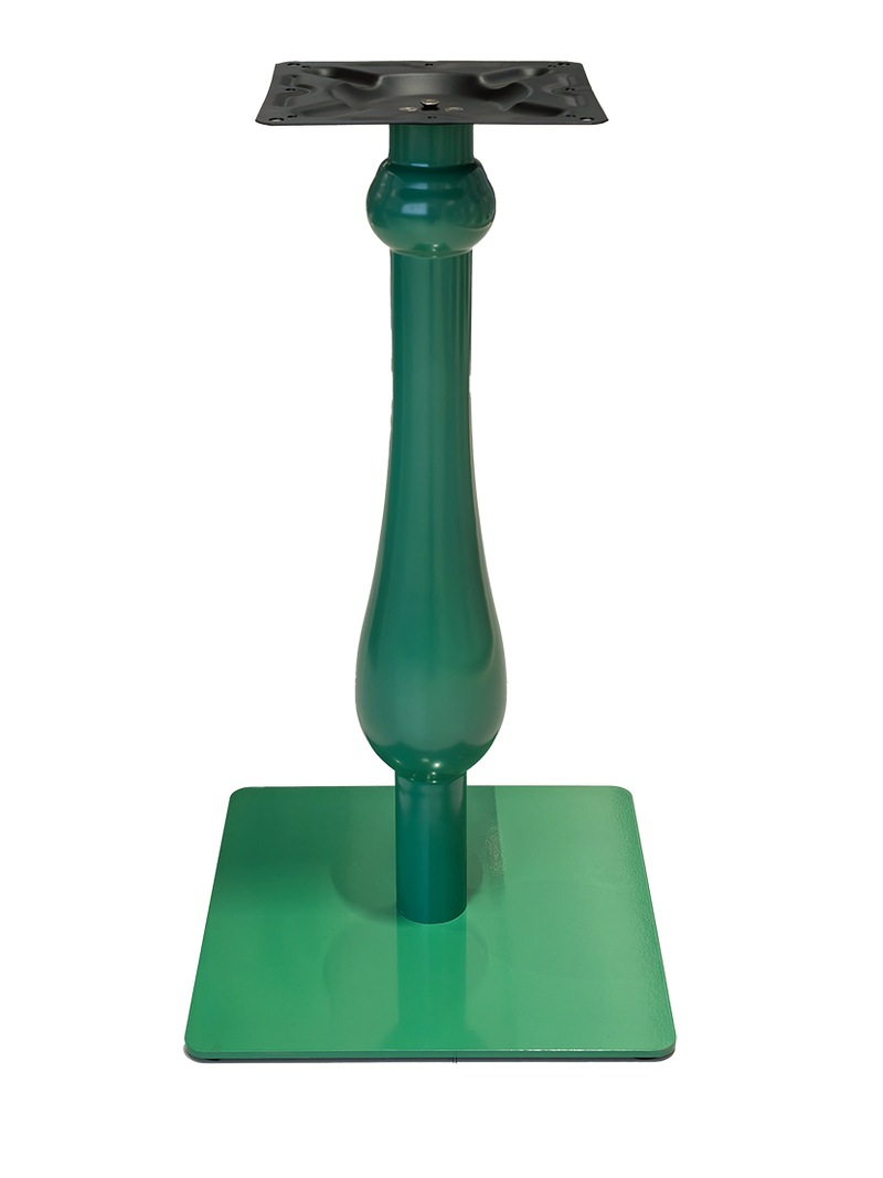 16"X16" Indoor Green Metal Table Base