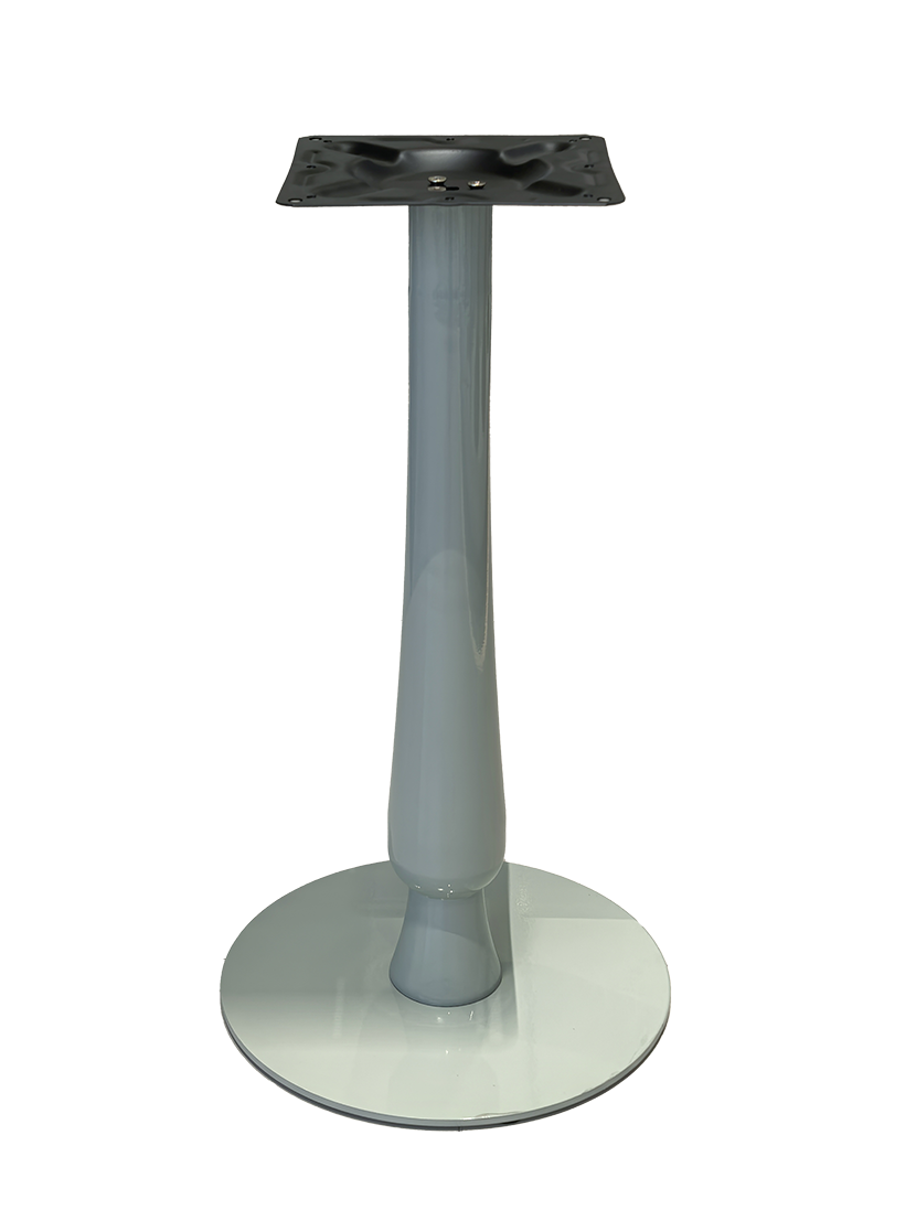 16"Round Indoor Metal Table Base, Finish Grey