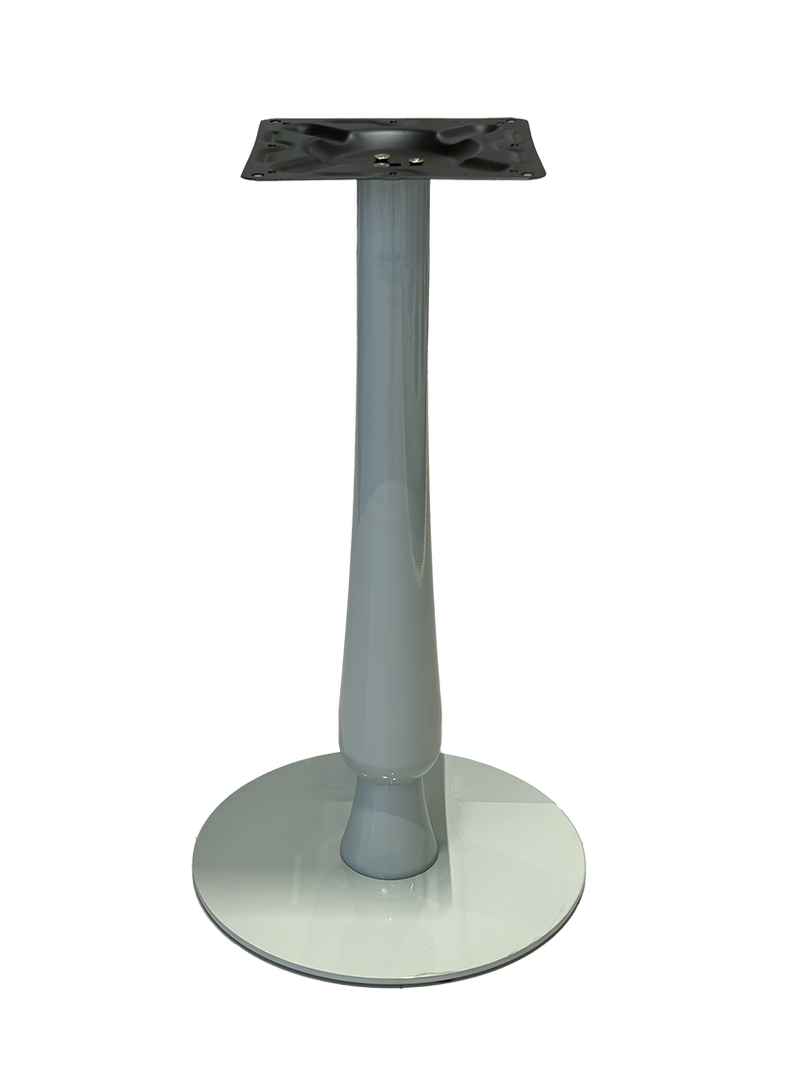 16"Round Indoor Metal Table Base, Finish Grey