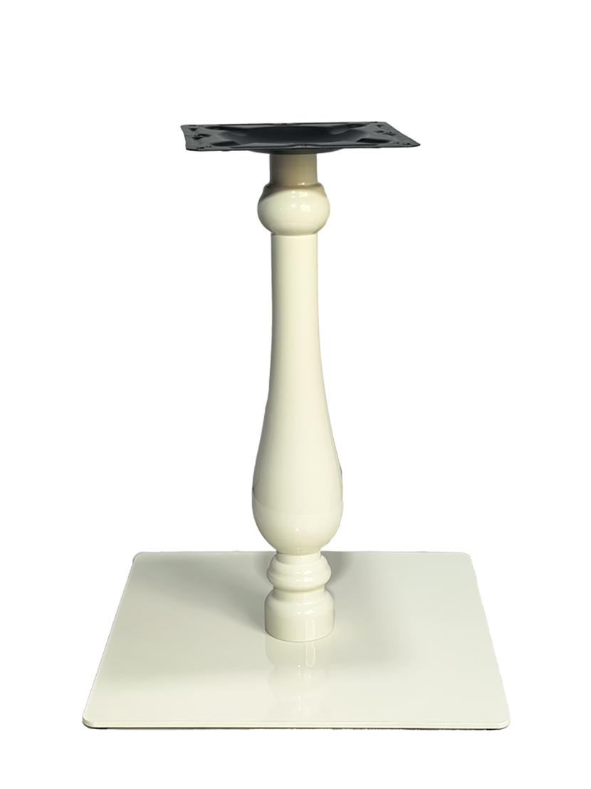 22"X22" Indoor Metal Table Base, Finish Beige