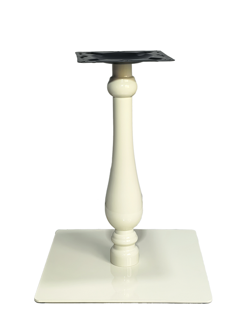 22"X22" Indoor Metal Table Base, Finish Beige