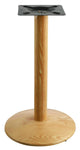 17" Round Indoor Metal Table Base, Finish Wood Grain