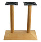 Indoor Rectangle Metal Table Base, Finish Wood Grain