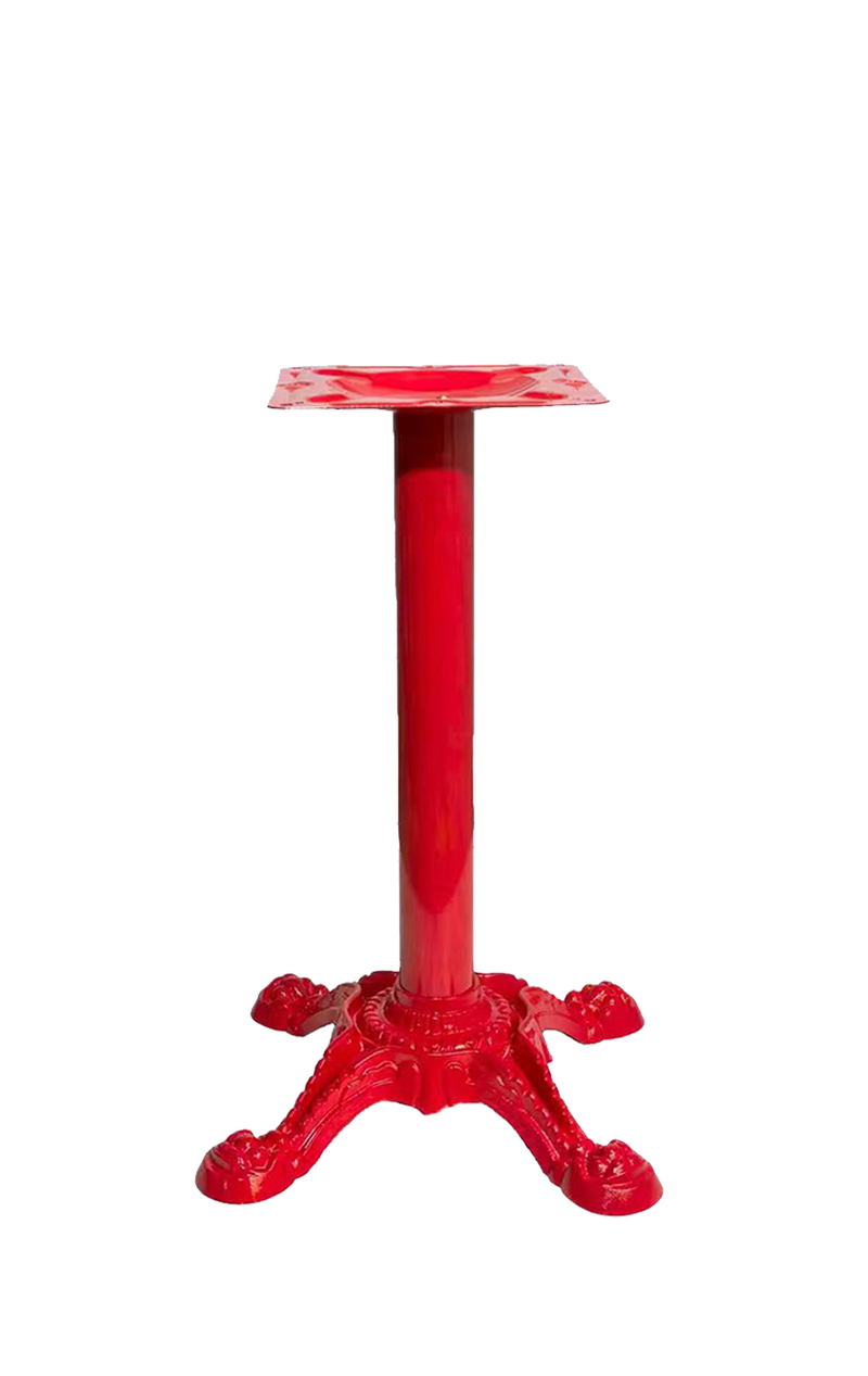 Indoor Red 4 Prongs Cast Iron Vintage Table Base