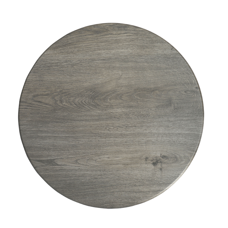 Indoor 1-1/4" Laminate Table Top, Finish Gray Wood Grain