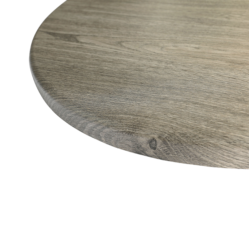 Indoor 1-1/4" Laminate Table Top, Finish Gray Wood Grain
