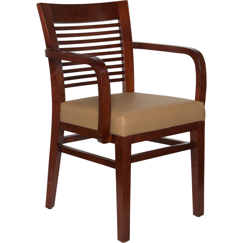 Wood Decorative Ladder Back Arm Chair