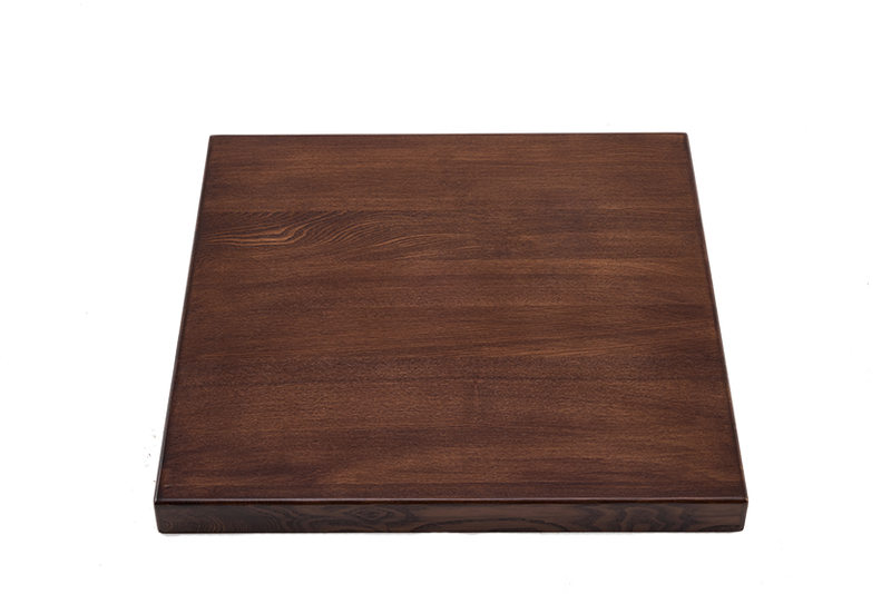 Indoor Ash Wood Table Top, Finish Dark Walnut