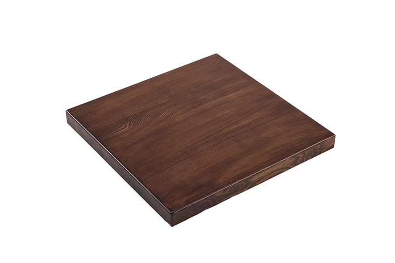 Indoor Ash Wood Table Top, Finish Dark Walnut
