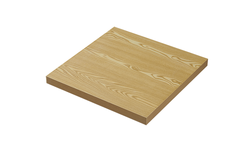 Melamine In Yellow Natural Wood Grain Table Top