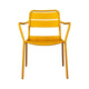 Outdoor Metal Armchair in Yellow Color