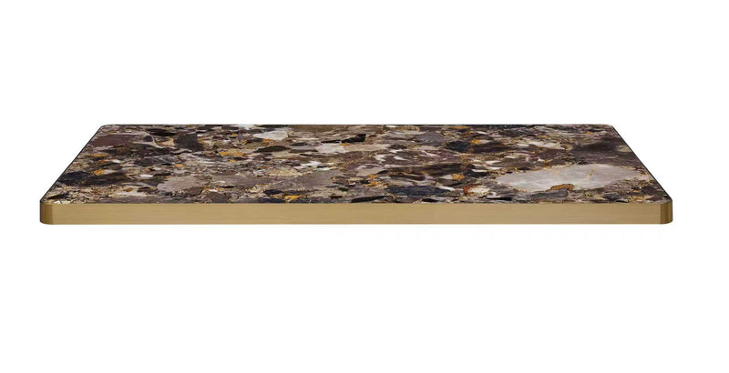Sintered Stone Table Top W/ Mocha Gold