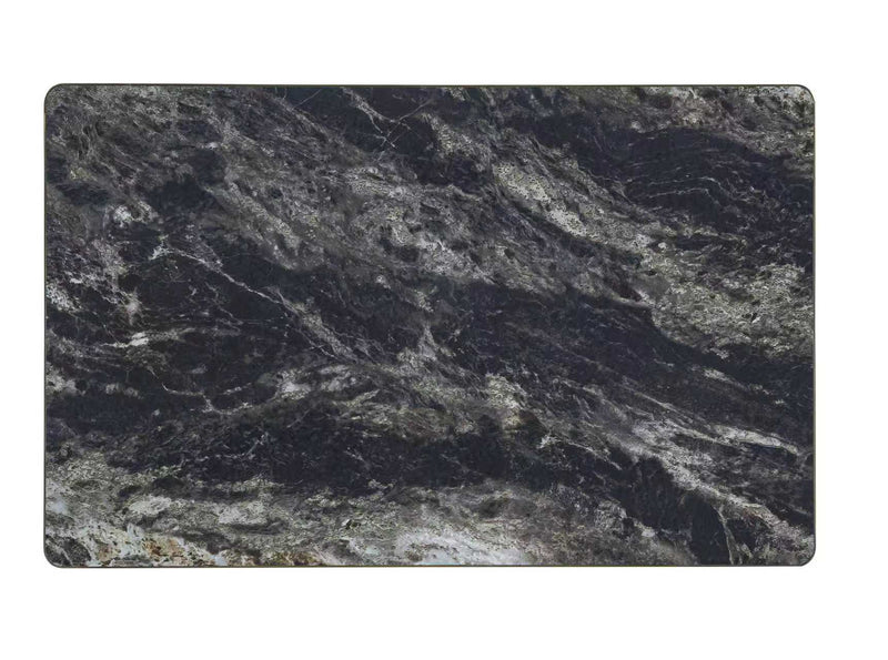 Armani Black Gold Sintered Stone Table Top W/ Gold Stainless Steel Edge