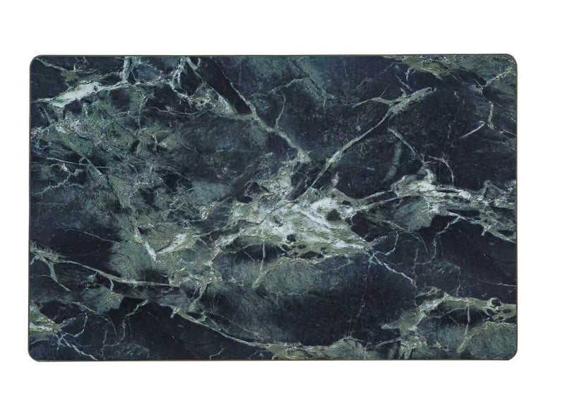 Amazon Emerald Sintered Stone Table Top W/ Gold Stainless Steel Edge