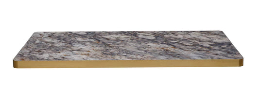 Dior Blue Sintered Stone Table Top W/ Stainless Steel Edge