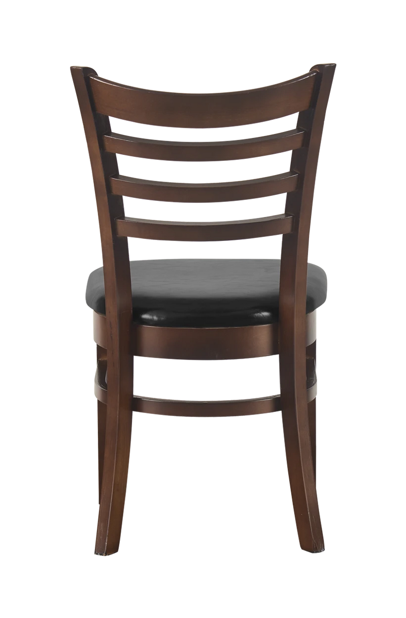 Beechwood Chair with Black Seat, Finish Walnut