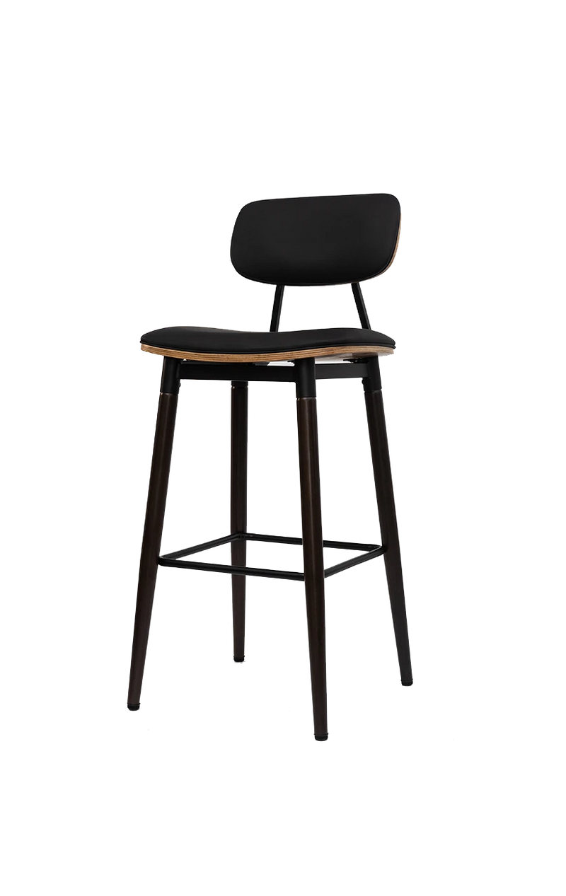 Black Metal Frame with Black Seat&Back