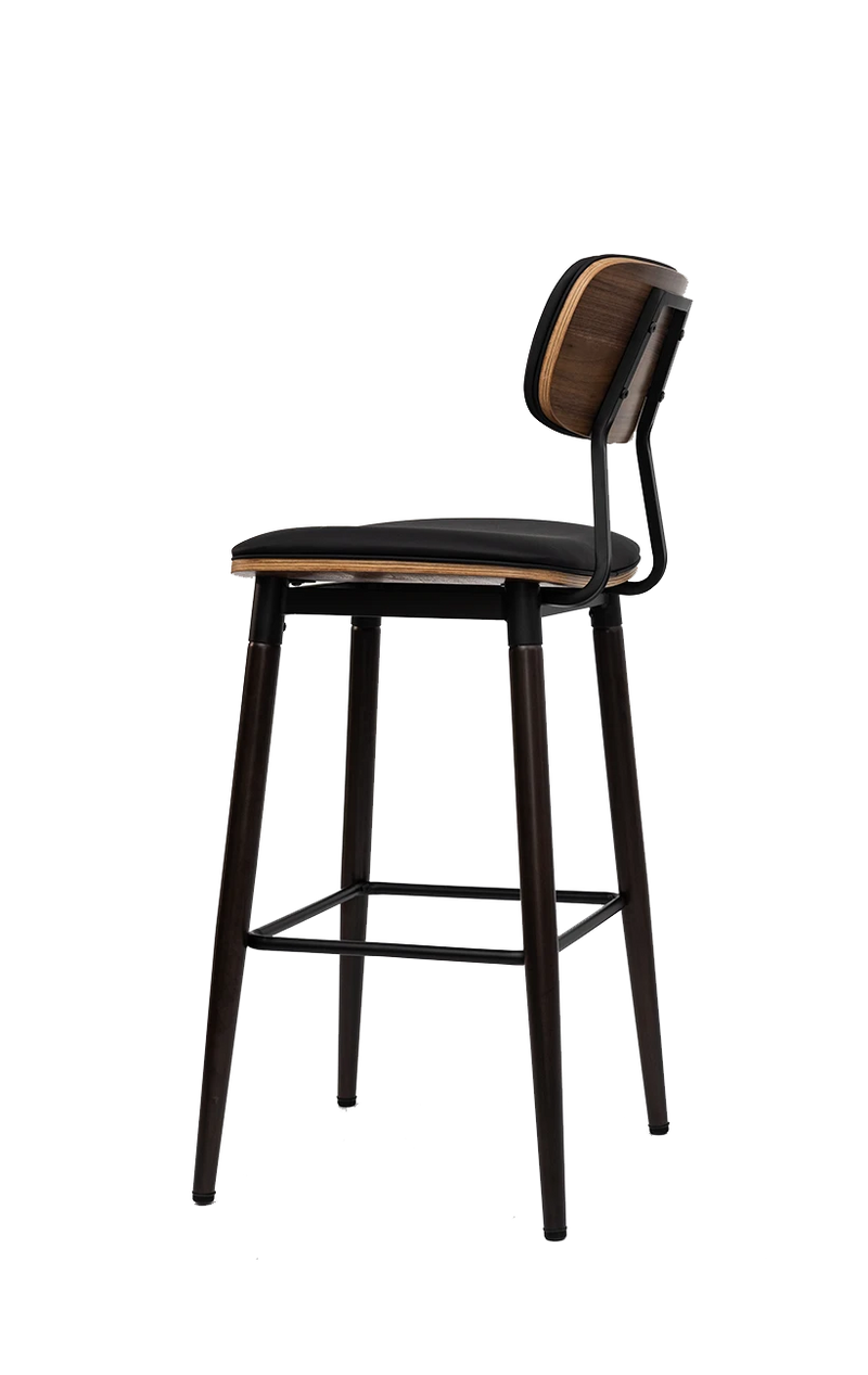 Black Metal Frame with Black Seat&Back