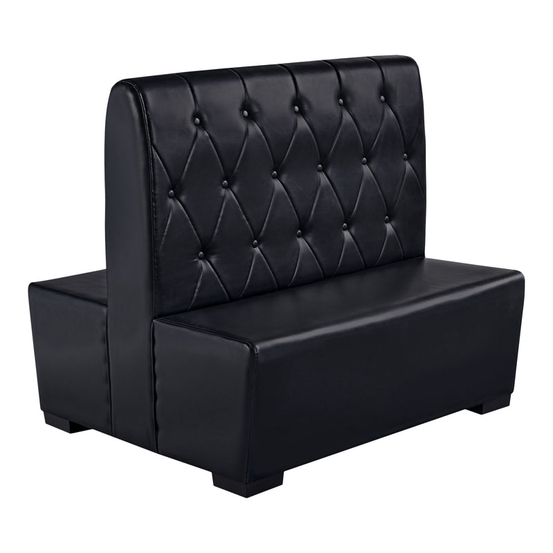 Double Booth with Light Black Button Tufted Back Upholstered, Length 48''