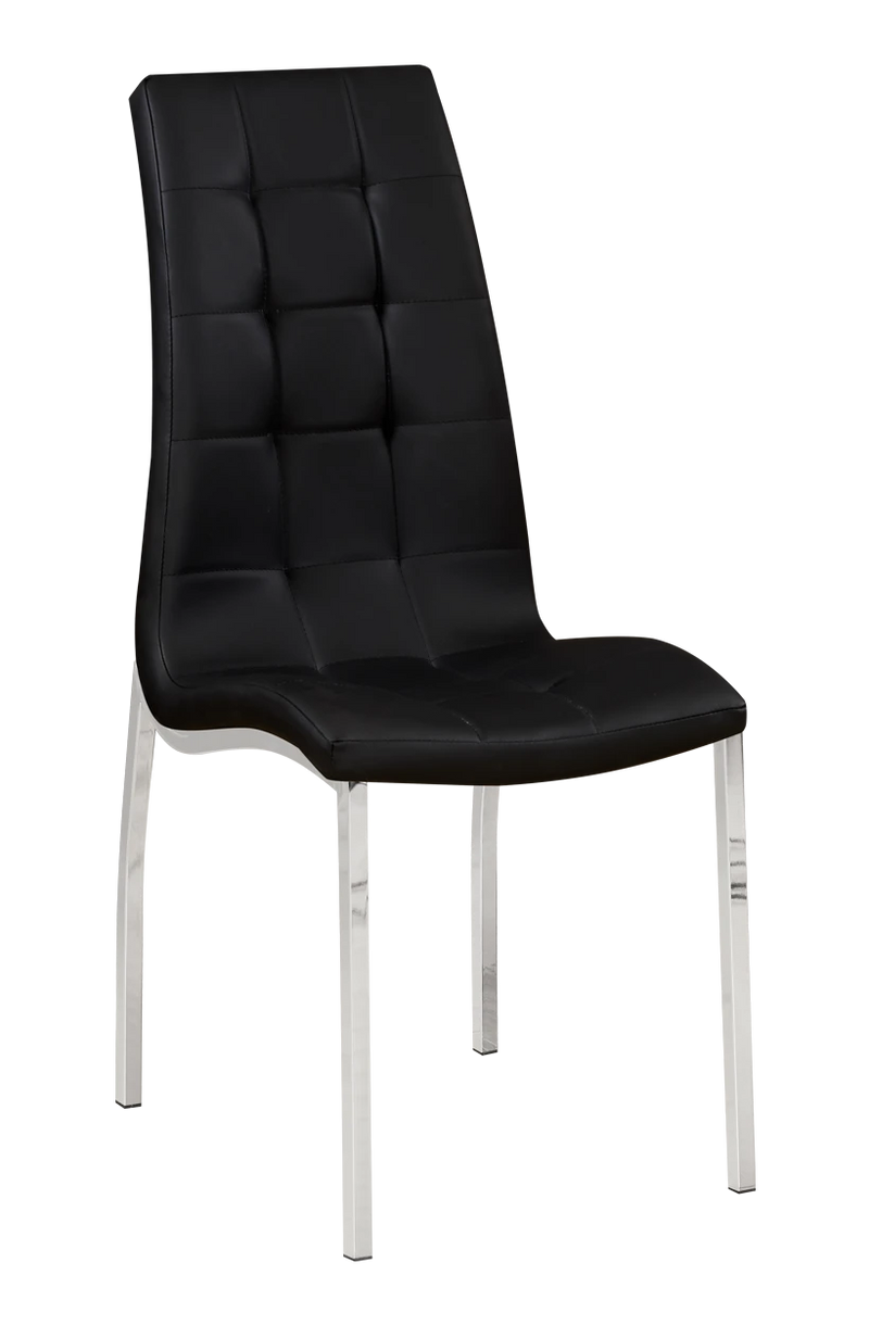 Whit Vinyl Chair w/ Steel Legs in White Finish